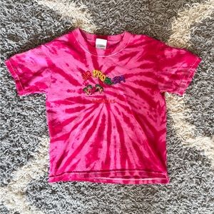 Pink tie-dye baby tee